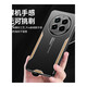 Longhong Realme Gt5pro Mobiltelefon Hülle Realme Gt5pro Schutzhülle RMX3888 Metall Rückenplatte Aluminium-Legierung Modetrend Matte Männer 5G Soft Silicon All-inclusive Anti-Fall-Fall-Hülle Pinbo [Metallblatt] Schwarz und Gold Reich GT5pro
