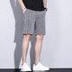 Hailan Home's brand summer thin shorts men's casual suit pants plaid striped five-point pants Korean style trend 629-653 Black M