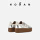 HOGAN【七夕礼物】女鞋早秋新品Platform系列H698时尚厚底休闲鞋 银色 36