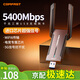 COMFAST 千兆USB无线网卡台式机专用高速1300M双频5G穿墙笔记本电脑wifi接收器发射器 【5400M】三频5G电竞款-972AX
