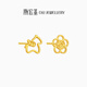 Chao Acer, you can immediately spend money on 18K gold earrings for girls, asymmetrical earrings for the Year of the Horse, zodiac year gifts for girls, a pair (free silicone earplugs)