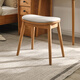JIAYI solid wood dressing stool makeup stool makeup chair stool dressing table sitting stool makeup stool bench square stool cherry wood legs + gray seat surface