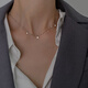 Laomiao 925 sterling silver necklace for women's clavicle chain 2025 new internet celebrity niche light luxury design tassel necklace round beads and round pieces clavicle chain