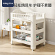 babyviva婴儿尿布台宝宝抚触护理台换尿布可移动新生儿洗浴婴儿床 布台+乳胶垫 其他_组装_框架结构