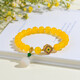 Bracelet de pod d'agate jaune naturel Luxurant luxe chinois Fashion Original Salle Source sucre cube Tiger Eye Stone Bracelet Women's Bijoux C679 Yellow Agate Pod Bracelet