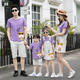 Apocalypse Parent-child outfit Family Three and Four Summer 2025 New Trendy Mother and Child Mother and Daughter Base Shirt T-shirt Fashionable Internet celebrity summer outfit Purple T-shirt [only T-shirt, not suit] 175 Dad L