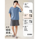Palando Pure Cotton Pajama Men's Summer's Summer Thin Loise Lose Ship Size Короткие рукава 2025 Новая ткань Высококачественная домашняя одежда для мальчиков 13603 4xl Вес 180-200JIN [Джин равняется 0,5 кг]