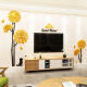 Kreativer Löwenzahn-Fernseher-Hintergrund Wandaufkleber Wohnzimmer Wanddekoration Schlafzimmer Raumlayout 3D dreidimensionaler Aufkleber Selbstklebend 3294b hellgrün klein