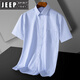 Jeep Spirit Daddy Sommer Kurzarm Shirt Top 2025 Neues lässiges loser Herrenhemd Daddy Kurzärmler Kleidung DX6623 38 (Gewicht von -120 Jin [Jin ist gleich 0,5 kg])
