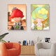 Chengliu Pop Mart Fashion Decoration Cool Decoration Sala para niños Lindo Gabinete de TV de dibujos animados Bedside Sala de estar Entrance Pintura V1449 de 50 cm70cm Marco de oro de lujo [Capataziza de aleación de aluminio de 35 mm de espesor 6