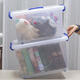 Sanqihu multifunctional storage box transparent plastic box storage box sorting box toy box extra large storage box car 2687 about 55l transparent