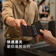Master Lu Passport Wallet integrada en una, cepillado antirrobo multifuncional, almacenamiento de viajes, cabestro de cuello, certificado de cuello, clip de pasaporte portátil, billetera de monedas, negro (con cuerda del cuello)