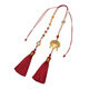 
Yusenyi car rearview mirror pendant interior hanging sense crystal sand gold Ping An baby lock male and female original retro gift crimson red