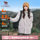 Camel Sports Drei-Profis-Jacke Männer und Frauen Paare Paartär Windbreaker-Jacke mit Wassersplashing-Kapuze-Bergsteigerjacke [Drei-Proof-Technologie plus Samt warm] Phantom schwarz, 1 m (100-120jin [Jin entspricht 0,5 kg]))