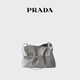 PRADA/Prada Gift Women's Prada Dada Small Nappa Sheep Leather Handbag Granite Gray