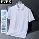 FVPX轻奢高端品牌冰丝短袖POLO衫男士夏季翻领商务 t恤宽松休闲衣服潮 12357卡其色 2XL (建议145-165斤)