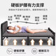 折叠床单人床家用午休床简易便携租房午睡铁床办公室硬板行军床 黑架立柱【钢架厚板】190*100cm