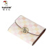 Woodpecker (TUCANO) 2025 new color block retro card bag trendy and exquisite light luxury short coin wallet women's wallet light pink