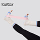 Toesox yoga socks mid-calf toe socks Pilates dance non-slip particle sports socks pile socks Slouch series soft pink S (size 34~38)