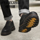 Weitelang Vitran 46 Grande taille 45 Chaussures pour hommes Retro Big Head Skin Shoes British British Casual Work Work Chaussures Martin Boots Men's Low Top Chaussures 9711 KaKi 39