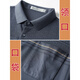 Jiumuwang Herrenhosenexperte Papa Summer Anzug Sommereiseis Seiden mittleren Alters 50 Jahre alt 60 Vater Kurzärärmig T-Shirt 70 mittleren und älteren Menschen Top-Kleidung grau Blau M 17080-110Jin [Jin gleich 0,5 kg]