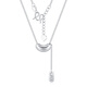 BOC Yijin pt950 Acacia platinum necklace, clavicle chain, platinum pendant, birthday and Valentine's Day gift for girlfriend and wife, platinum acacia set chain, weighing about 6.5g