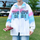 花花公子（PLAYBOY）冰丝防晒衣男夏季薄款透气渐变时尚防晒服青少年潮流休闲夏天外套 6626绿色 M (约90~100斤可穿)