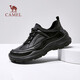 Camel (CAMEL) Comfortable Cowhide Soft Sole Commuting Versatile Light Business Casual Sports Leather Shoes for Men G15A161036 Black 44