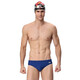 YINGFA Men's Swimming Briefs with Drainage Line Professional Competitive Swimming Briefs 9201 Blue M