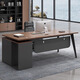 Mengxidi desk simple modern president desk manager supervisor desk executive desk office computer desk and chair combination boss desk dark walnut color boss desk + side cabinet 160*80*75 thickened desktop