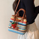 Nanfeng Chio2nd Rainbow Candy Candy Bucket Bag Сумка женская сумка 2025 Новая плетена