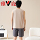 Yalu Vest Pyjamas Men's Men's Cotton Cotton Sans manches Home Vêtements NOUVEAUX HOTES CASSORATIQUES SHORTS SUIR SUM