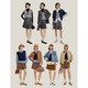 
Inman College Style Cable Color Points Layered Knitted Vest 2025 Autumn Women's New Retro Vest Sweater Dark Blue M