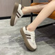 Wasserdichte und beliebte Internet -Promi weiße Schuhe 2025 Sommer neues Netz atmungsaktiven Schuhen für Frauen vielseitiges Brett Freizeitschuhe Mesh Schuhe Beige Brown 38