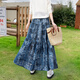 
She Chi New Chinese-style pine ink printing skirt 2025 autumn clothes new A-line large swaying long skirt