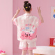 Shiru Meng Spring and Summer Cartoon Cardigan Pyjamas Children's Short-Sleeve Girls Summer Summer Suit Home Ice and Snow Silks 6629 # (Rainbow Pony) 110 enfants 8 tailles 100-110cm 30-40jin [Jin est égal à 0,5 kg]