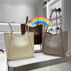 CHARLES&KEITH230782647大容量通勤手提单肩托特包子母包大 奶油黄色