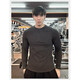 American fitness slim long-sleeved t-shirt for men in autumn new zipper sports sweatshirt for men trendy versatile tops for men dark gray XL recommended 120-140Jin Jin equals 0.5 kg