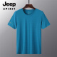 JEEP SPIRIT夏季薄款冰丝速干t恤男宽松大码运动休闲圆领透气冰丝上衣T恤 JEEP6628男白色LAY LOW L 女105-115斤