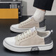 Pastoral Europeo 2025 zapatos para hombres nuevos zapatos de lona casual de moda zapatos de mesa transpirable para hombres versátil suave k22 beige 41