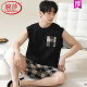 浪莎（LangSha）睡衣男款背心男士夏季纯棉夏款可外穿套装家居服夏天无袖2025新款 OMM-13063 L