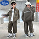 Disney (DISNEY) Boys Autumn Suit 2025 Boys Spring and Autumn New Autumn Handsome Korean Style Sports and Leisure Two-piece Set for Middle and Large Children Black Three-piece Suit Jacket + T-shirt + Pants 120 Recommended size 105-115CM