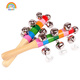 Rainbow House Rainbow House de madera Montessori SIDA DE UNA ADIDACIONES Puzzle para niños Juguetes de construcción Bloques de construcción Asamblea de 3-6 años Baby Ring Beads (sin paquete)