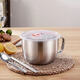 Thickened stainless steel lunch box with lid, large instant noodle cup with lid, household noodle cup, instant noodle bowl, canteen rice bowl, 1.8L instant noodle bowl