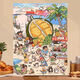 Treasure Bay Food Series Pain d'huile numérique DIY acrylique rempli de peinture d'huile peinte à la main peinte à la main Couleur décorative peinture Z679 Sukiyaki 40 * 50cm Cadre intérieur en bois massif serré + crochet