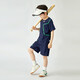 
Duoduojia Running Training Boys Sports Set 2025 Summer Thin Children's Fashion T-shirt Shorts Handsome Two-piece Set