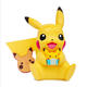 Drei-Akzent-Tiger Pikachu Geburtstagdekoration Ornamente Bikachu Cartoon Pokemon Ball Kinder Spielzeug Back-Plug-in Lotus Farbe Plastik Pickup 6 Stück 10 Packs