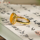 Qingcheng Mountain natural Russian beeswax open ring, adjustable old beeswax ring ring, white flower pendant, light luxury and elegant women's gift, 2 grams, sugar cube old beeswax ring, has been fragrant, open ring ring circumference is adjustable