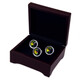 Cijia Brooch Men's Brooch Brooch Color Blue Purple Purple Pink Multiple Color Artificial Crystal Collar Pin Suit Brooch Collar Bouton XZ07 Fantasy Crystal Brooch + Couffle Link Set
