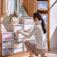 Originalkonzept des verdickten Plastikschubladenspeicherschranks transparenter Kleiderschrank-Kleidung Sortierbox Aufbewahrungsbox Haushaltsbekleidung Aufbewahrungsschrank 3523-47 [Länge 47x Breite 35x Höhe 23] 1